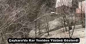 Çaykara’da Kar Yeniden Yüzünü Gösterdi
