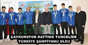 ÇAYKURSPOR RAFTİNG TUNCELİDE TÜRKİYE ŞAMPİYONU OLDU