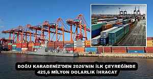 DOĞU KARADENİZ’DEN 2026’NIN İLK ÇEYREĞİNDE 425,6 MİLYON DOLARLIK İHRACAT