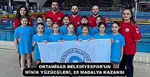 ORTAHİSAR BELEDİYESPOR’UN MİNİK YÜZÜCÜLERİ, 28 MADALYA KAZANDI