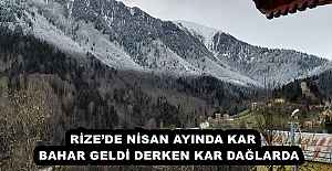 RİZE’DE NİSAN AYINDA KAR   BAHAR GELDİ DERKEN KAR DAĞLARDA