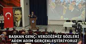 BAŞKAN GENÇ: VERDİĞİMİZ SÖZLERİ ADIM ADIM GERÇEKLEŞTİRİYORUZ