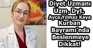 Diyet Uzmanı Uzm. Dyt. Ayca Yılmaz Kaya Kurban Bayramı'nda Beslenmeye Dikkat!