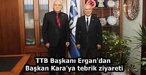 TTB Başkanı Ergan'dan Başkan Kara'ya tebrik ziyareti