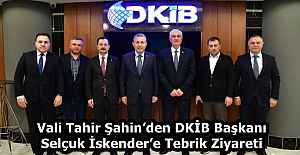 Vali Tahir Şahin’den DKİB Başkanı Selçuk İskender’e Tebrik Ziyareti