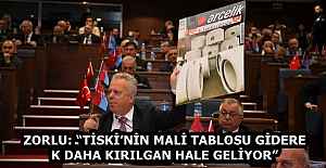 ZORLU: “TİSKİ’NİN MALİ TABLOSU GİDEREK DAHA KIRILGAN HALE GELİYOR”