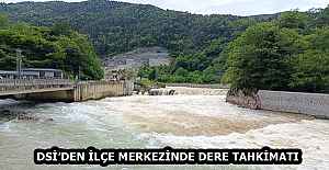 DSİ’DEN İLÇE MERKEZİNDE DERE TAHKİMATI