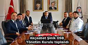 Akçaabat Şinik OSB Yönetim Kurulu toplandı