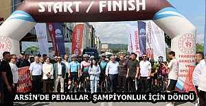 ARSİN’DE PEDALLAR  ŞAMPİYONLUK İÇİN DÖNDÜ