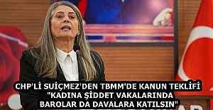 CHP'Lİ SUİÇMEZ'DEN TBMM'DE KANUN TEKLİFİ  "KADINA ŞİDDET VAKALARINDA BAROLAR DA DAVALARA KATILSIN" 