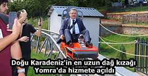 Doğu Karadeniz'in en uzun dağ kızağı Yomra'da hizmete açıldı