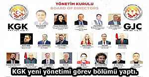 KGK yeni yönetimi görev bölümü yaptı. 