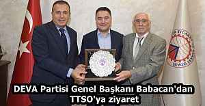 DEVA Partisi Genel Başkanı Babacan'dan TTSO'ya ziyaret
