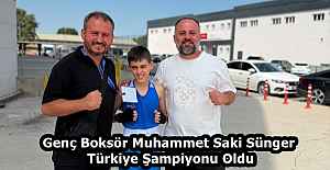 Genç Boksör Muhammet Saki Sünger Türkiye Şampiyonu Oldu