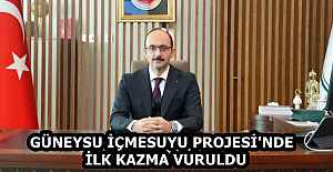 GÜNEYSU İÇMESUYU PROJESİ'NDE  İLK KAZMA VURULDU