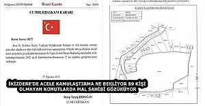 İKİZDERE’DE ACELE KAMULAŞTIRMA NE BEKLİYOR 89 KİŞİ OLMAYAN KONUTLARDA MAL SAHİBİ GÖZÜKÜYOR