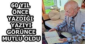 60 YILÖNCE YAZDIĞI YAZIYI GÖRÜNCE...