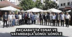 AKÇAABAT’TA ESNAF VE VATANDAŞLA GÖNÜL GÖNÜLE