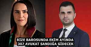 RİZE BAROSUNDA EKİM AYINDA 307 AVUKAT SANDIĞA GİDECEK