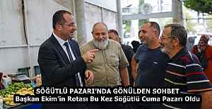 SÖĞÜTLÜ PAZARI’NDA GÖNÜLDEN SOHBET  Başkan Ekim’in Rotası Bu Kez Söğütlü Cuma Pazarı Oldu