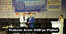 Trabzon Arsin OSB’ye Plaket