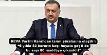 DEVA Partili Karal’dan tarım şûralarına eleştiri: “6 yılda 60 kararın kaçı hayata geçti de bu sayı 86 maddeye çıkarıldı?”