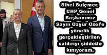 Sibel Suiçmez CHP Genel Başkanımız Sayın Özgür Özel’e yönelik gerçekleştirilen saldırıyı şiddetle kınıyorum.