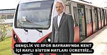 GENÇLİK VE SPOR BAYRAMI’NDA KENT İÇİ RAYLI SİSTEM HATLARI ÜCRETSİZ…