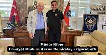 Müdür Kiber, Emniyet Müdürü Kazım Demiralay’ı ziyaret etti