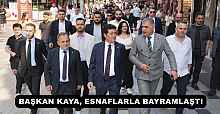 BAŞKAN KAYA, ESNAFLARLA BAYRAMLAŞTI