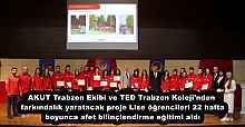 AKUT Trabzon Ekibi ve TED Trabzon Koleji’nden farkındalık yaratacak proje Lise öğrencileri 22 hafta boyunca afet bilinçlendirme eğitimi aldı