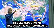 21 ÜLKEYE DOĞRUDAN BAĞLANAN TİCARET OMURGASI…