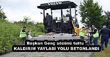 Başkan Genç sözünü tuttu  KALDIRIM YAYLASI YOLU BETONLANDI