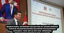 BAŞKAN KAYA, ORTAHİSAR BELEDİYESİ EV SAHİPLİĞİNDEKİ TÜRKİYE BELEDİYELER BİRLİĞİ EĞİTİM PROGRAMINDA KONUŞTU: “BEN BÖYLE BİR FAİZ GÖRMEDİM, TEFECİ FAİZİ DÜZEYİNDE FAİZ ALINIYOR”