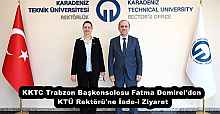 KKTC Trabzon Başkonsolosu Fatma Demirel'den KTÜ Rektörü'ne İade-i Ziyaret