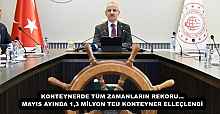 KONTEYNERDE TÜM ZAMANLARIN REKORU… MAYIS AYINDA 1,3 MİLYON TEU KONTEYNER ELLEÇLENDİ 