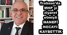 Trabzon'da MHP yi  ziyaret etmişti HANEFİ HOCAYI KAYBETTİK
