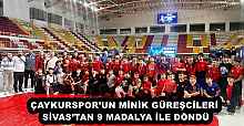 ÇAYKURSPOR’UN MİNİK GÜREŞCİLERİ SİVAS’TAN 9 MADALYA İLE DÖNDÜ