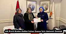 AK Parti Kadın Kolları’ndan Gazze İçin Anlamlı Destek