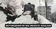 BÜYÜKŞEHİR'İN KIŞ MESAİSİ BAŞLADI
