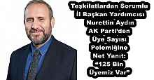 Teşkilatlardan Sorumlu İl Başkan Yardımcısı Nurettin Aydın AK Parti’den Üye Sayısı Polemiğine Net Yanıt: “125 Bin Üyemiz Var”