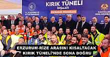 ERZURUM-RİZE ARASINI KISALTACAK KIRIK TÜNELİ’NDE SONA DOĞRU
