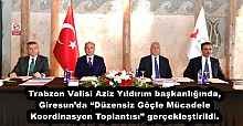 Trabzon Valisi Aziz Yıldırım başkanlığında, Giresun’da “Düzensiz Göçle Mücadele Koordinasyon Toplantısı” gerçekleştirildi.