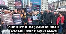 CHP RİZE İL BAŞKANLIĞINDAN ASGARİ ÜCRET AÇIKLAMASI