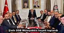 Şinik OSB Müteşebbis heyeti toplandı