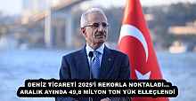 DENİZ TİCARETİ 2025’İ REKORLA NOKTALADI…ARALIK AYINDA 49,8 MİLYON TON YÜK ELLEÇLENDİ 