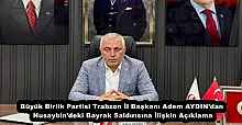 Büyük Birlik Partisi Trabzon İl Başkanı Adem AYDIN’dan Nusaybin’deki Bayrak Saldırısına İlişkin Açıklama