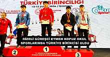 RİZELİ GÜREŞCİ EYMEN KOPUZ OKUL SPORLARINDA TÜRKİYE BİRİNCİSİ OLDU