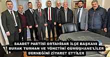 SAADET PARTİSİ ORTAHİSAR İLÇE BAŞKANI  BURAK TURHAN VE YÖNETİMİ GÜMÜŞHANE'LİLER DERNEĞİNİ ZİYARET ETTİLER