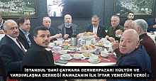 İSTANBUL 'DAKİ ÇAYKARA DERNEKPAZARI KÜLTÜR VE YARDIMLAŞMA DERNEĞİ RAMAZANIN İLK İFTAR YEMEĞİNİ VERDİ :    